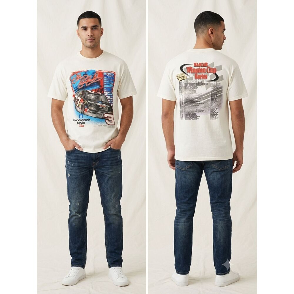 Dale Earnhardt NASCAR Racing T Shirt Winston Cup Race 2001 Tour 2X (RH#28)